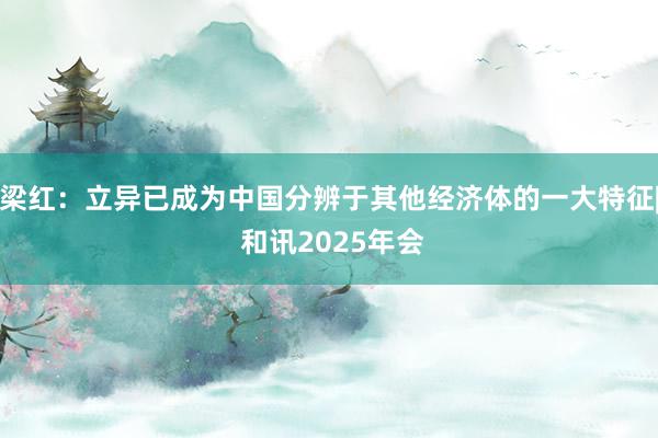 梁红：立异已成为中国分辨于其他经济体的一大特征| 和讯2025年会